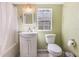 Cozy bathroom featuring a white vanity, toilet, and bathtub with shower at 12308 Se 112Th Avenue Rd, Belleview, FL 34420