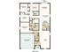 Detailed floor plan showcasing the layout of the home, including bedrooms, bathrooms, and living areas at 2663 Fernleaf St, Auburndale, FL 33823