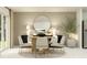 Elegant dining room with a round table, comfortable chairs, and stylish decor at 4719 Bold Peacock Bnd, Bartow, FL 33830