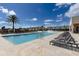 The community offers a zero entry pool with lounge chairs for a resort-style living at Magic Village Views at 7540 Brooklyn Dr, Kissimmee, FL 34747