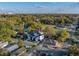 An aerial view of a modern neighborhood featuring charming homes, mature trees, and well-maintained streets on a sunny day at 720 W 14Th St, Lakeland, FL 33805