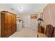 Interior view of a laundry room featuring a washer and dryer, and cabinets at 2453 Teri St, Auburndale, FL 33823
