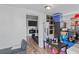 View into the living room reveals a large area currently utilized for storage at 828 W 13Th St, Lakeland, FL 33805