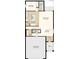 First floor layout with a two-car garage, half bath, kitchen, great room, dining room, foyer, and porch at 4532 Ranunculus St, Lake Hamilton, FL 33851