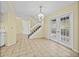 Stairwell and entrance leading to the kitchen and back yard access at 222 Carpenters Way # 9, Lakeland, FL 33805