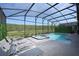 Relaxing screened-in pool and spa area with a nature view beyond at 2956 Penelope Loop, Kissimmee, FL 34746