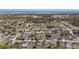 Expansive aerial view of a residential neighborhood with lush green trees and lawns, and some houses with private swimming pools at 6087 Sunset Vista Dr, Lakeland, FL 33812