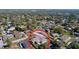 Aerial view of a home within a residential community, revealing its proximity to neighboring properties at 1743 Wilshire Ct, Lakeland, FL 33813