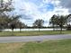 Scenic pond view with mature trees and blue skies, perfect for a relaxing community at 2188 Palm Tree Dr, Kissimmee, FL 34759
