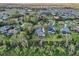 Neighborhood aerial showcasing green spaces and neatly arranged homes in a community at 6327 Ashley Dr, Lakeland, FL 33813