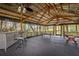 Spacious outdoor patio with vaulted ceiling and wooded views at 4942 Cr 300, Lake Panasoffkee, FL 33538