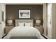 Well-designed bedroom featuring neutral bedding, symmetrical lamps, and modern artwork at 955 Hour Glass Rd, Lakeland, FL 33801