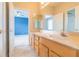 Bathroom featuring double sinks and a large mirror at 1229 Sebastian Cv, Lake Mary, FL 32746