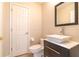 Modern powder room boasts a vessel sink and a sleek vanity at 1229 Sebastian Cv, Lake Mary, FL 32746