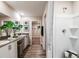 Modern bathroom featuring double sinks, a walk-in shower, and neutral tones at 1612 Ellesmere Ave, Haines City, FL 33844