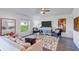 Cozy living room with a large window, comfortable furniture, and stylish decor at 510 Puma Loop, Groveland, FL 34736