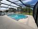 Screened-in swimming pool with views of the green backyard at 1390 Patricia St, Kissimmee, FL 34744