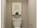 Toilet in a neutral-toned bathroom with framed art and a decorative plant at 2078 Lasso Loop, Eagle Lake, FL 33839