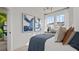 Bedroom featuring neutral walls with bright windows, contemporary decor and furniture, and comfortable bedding at 15113 Grove Lake Dr, Winter Garden, FL 34787