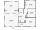 Detailed floor plan showcasing the layout of the home's kitchen, living room, and bedrooms at 5125 Isabelle Ave, Port Orange, FL 32127