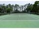 Well-maintained tennis court surrounded by lush trees, perfect for sports enthusiasts at 5012 Laguna Bay Cir # 72, Kissimmee, FL 34746