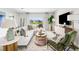 Cozy living room with comfortable seating and a view of the lake in the backyard at 7396 Capstone Dr, Groveland, FL 34736