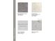 Interior design mood board featuring carpet, tile, cabinet and countertop options for a modern home at 7605 Waterscape Dr, Groveland, FL 34736