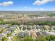 Expansive aerial image showcasing a community with manicured lawns and a beautiful treeline backdrop at 14110 Sapphire Bay Cir, Orlando, FL 32828