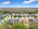 Scenic aerial perspective of a residential area, displaying neatly arranged homes with lush surroundings at 14110 Sapphire Bay Cir, Orlando, FL 32828