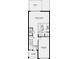 This floor plan shows a large great room that flows to the patio, kitchen, foyer and garage at 2561 Penguin Blvd, Davenport, FL 33837