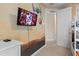 A Marvel-themed bedroom features a large flatscreen television and custom artwork at 1529 Euston Dr, Reunion, FL 34747