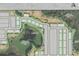 Aerial view of community layout with wetlands and Canary and Penguin Blvd at 2565 Penguin Blvd, Davenport, FL 33837