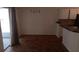 Dining room with terra cotta tile flooring, chandelier, and door to enclosed porch at 5118 Log Wagon Rd, Ocoee, FL 34761