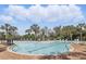 Enjoy the large community pool with brick surround, mature palms, and plenty of lounge chairs for sunny days at 1372 Madison Ivy Cir, Apopka, FL 32712