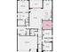 Detailed floorplan showing layout of the home with kitchen, living area, bedrooms and baths at 2144 Babbling Brook Blvd, Auburndale, FL 33823