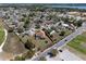 Aerial view of a cozy single-Gathering home with a screened lanai and spacious fenced backyard at 1112 View Pointe Cir, Lake Wales, FL 33853