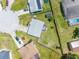 Expansive aerial view of a fenced backyard with a well-maintained lawn and a gray roof at 3548 Galloway Oaks Ct, Lakeland, FL 33810