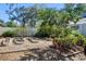Charming garden area with raised metal garden beds, gravel pathways, and a variety of plants at 3688 Hurlbut Cir, Lake Wales, FL 33898