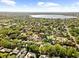Neighborhood aerial view showing location with lake views and lush, green surroundings at 1508 Leighton Ave, Lakeland, FL 33803