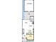 Layout of the first floor showcases the entry, study, kitchen, Gathering room, dining area, and garage at 3083 Voyager Ave, St Cloud, FL 34771