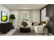 Bright and airy living room with modern furniture, stylish decor, and large windows for ample natural light at 5039 Barnet Dr, Davenport, FL 33837