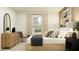 Relaxing bedroom featuring a bed with plush bedding, dresser and neutral color palette at 4220 Singing Mockingbird Blvd, Bartow, FL 33830