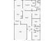 This floor plan shows a 4 bedroom, 2 bath home with a living and dining room at 112 Thorne Meadow Pass, Davenport, FL 33897
