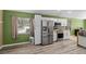 Modern kitchen equipped with stainless steel appliances and ample counter space at 112 Thorne Meadow Pass, Davenport, FL 33897