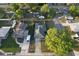 Aerial view showing a well-placed home among lush greenery and nearby residential streets at 3247 S Polk Ave, Lakeland, FL 33803