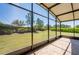 Enclosed patio showcases a beautiful green yard, creating a serene outdoor oasis at 6898 Sw 95Th Cir, Ocala, FL 34481