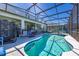Screened pool and spa features a patio area ideal for entertaining at 622 Copeland Dr, Haines City, FL 33844