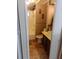 Bathroom with tub-shower combo, vanity with unique vessel sink and brown accents at 109 Fern Dr, Debary, FL 32713