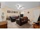 A view of the living room showcasing a cozy, stylish space seamlessly connecting with the kitchen at 13581 Sw 48Th Ct, Ocala, FL 34473