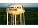 Aerial view of Indian Lake Estates water tower at 2971 Gardenia Dr, Indian Lake Estates, FL 33855